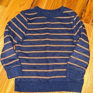 Cat & Jack Blue and Tan Striped Sweater